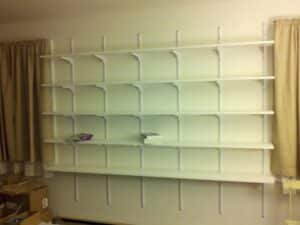 Empty office shelves